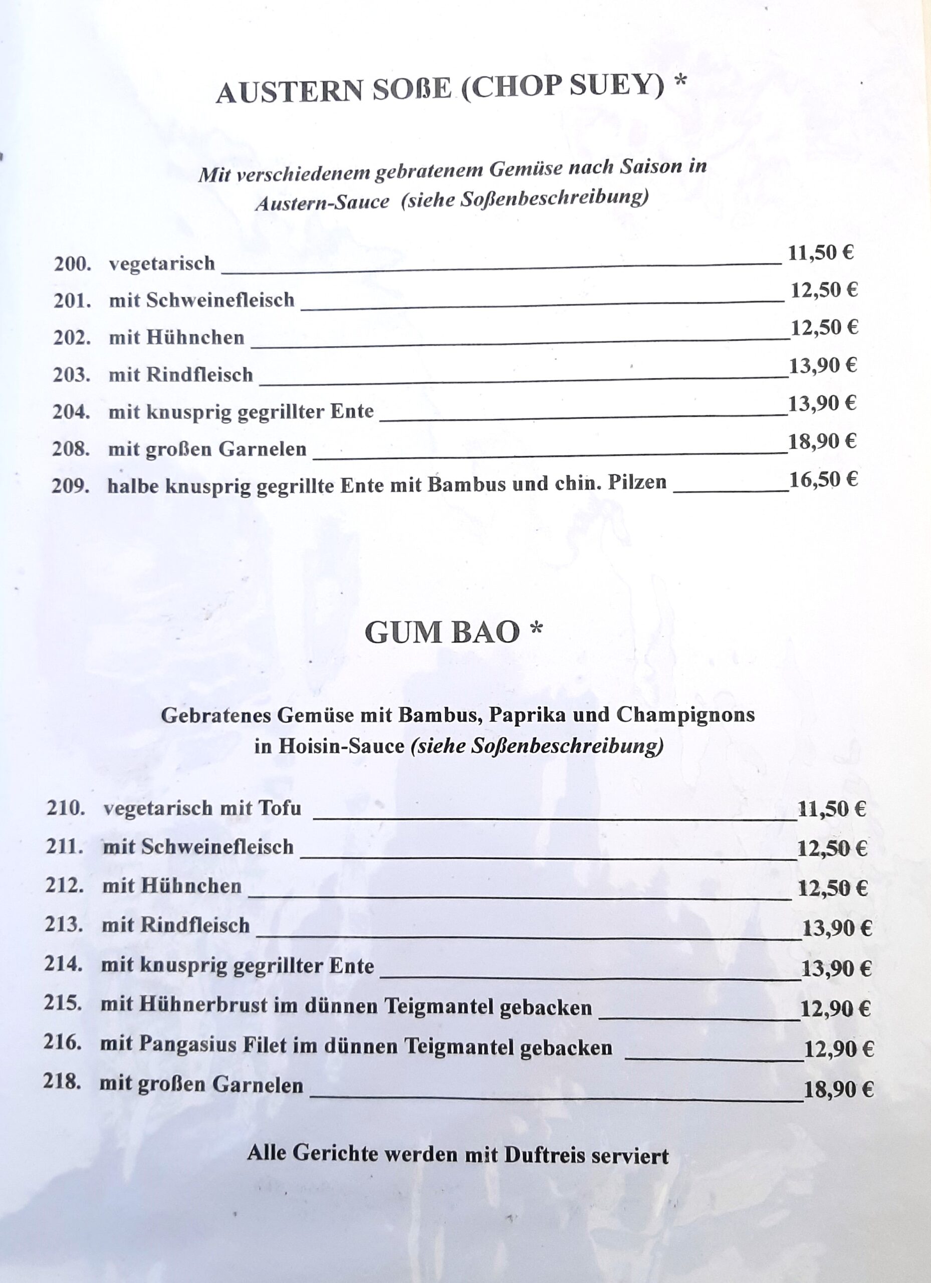 Asia Küche Tai Pan Speisekarte 10