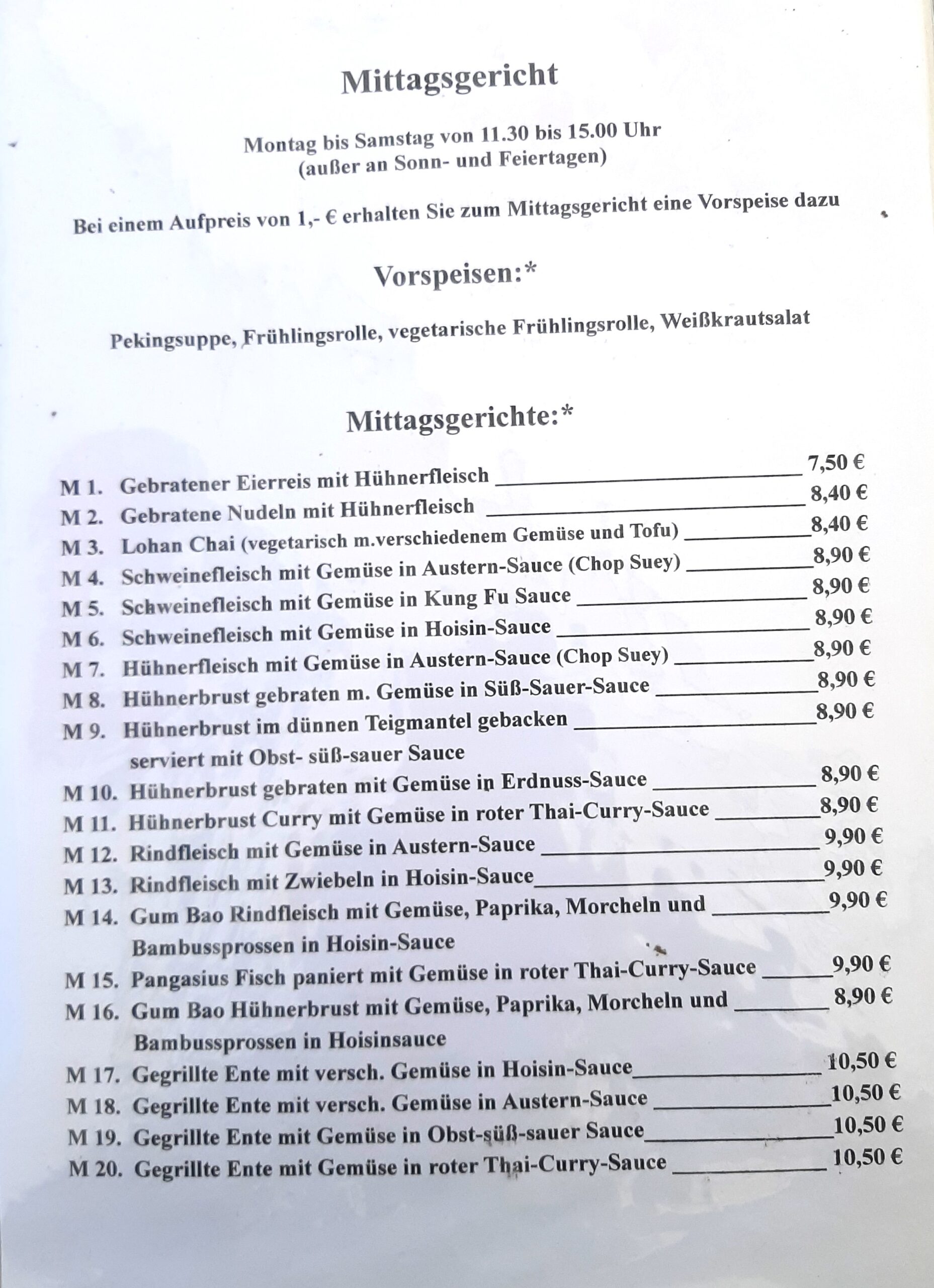 Asia Küche Tai Pan Speisekarte 13